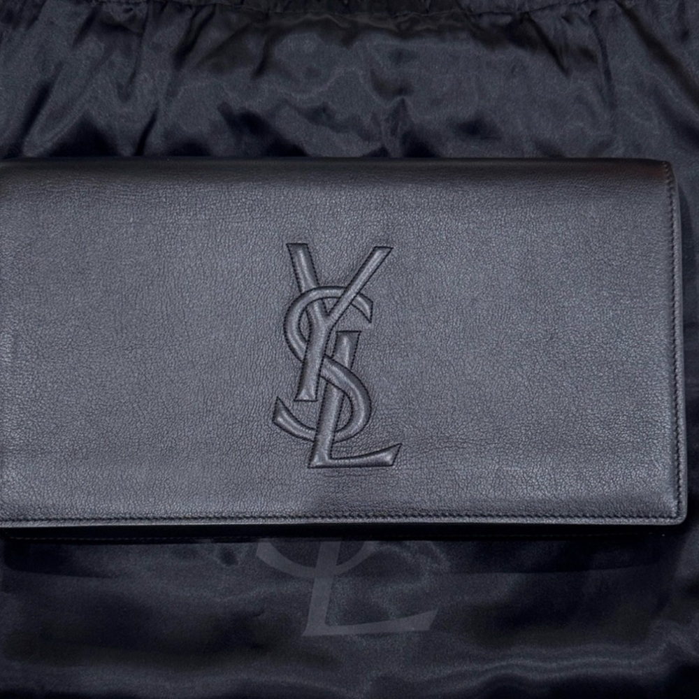 Yves Saint Laurent Black Leather Wallet